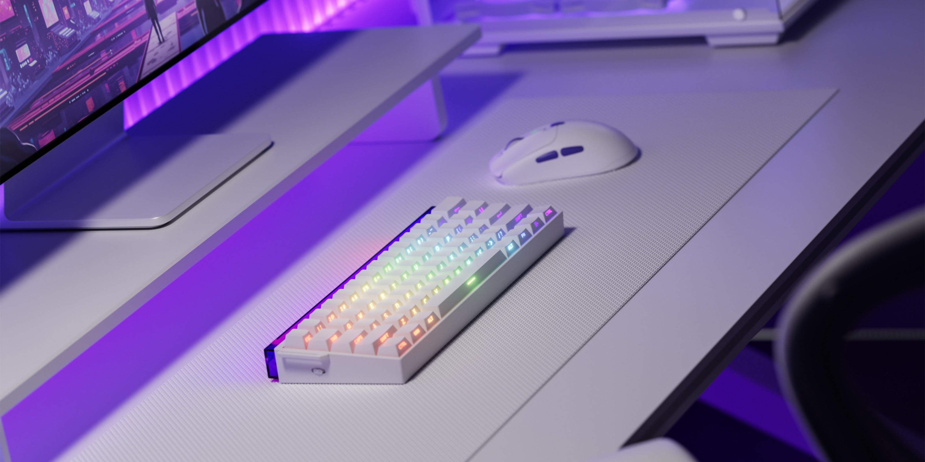 Veekos Shine60 HE Magnetic Keyboard on the desk