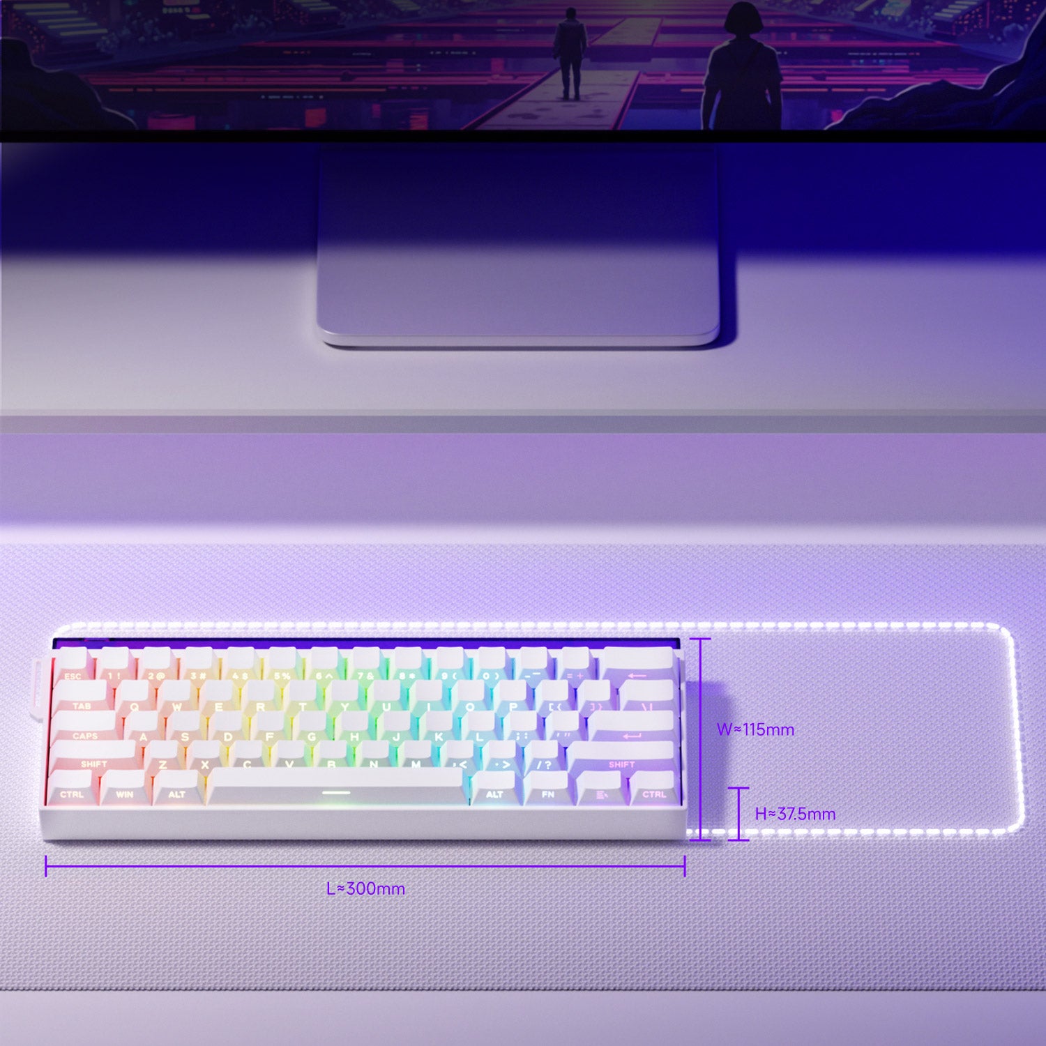 Veekos Shine60 HE Magnetic Keyboard 60% Layout