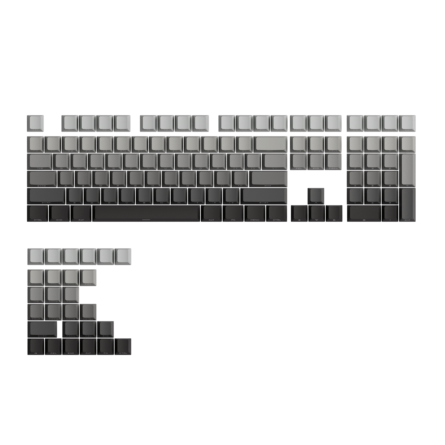 Black Gradient Keycap Set (135-Key)