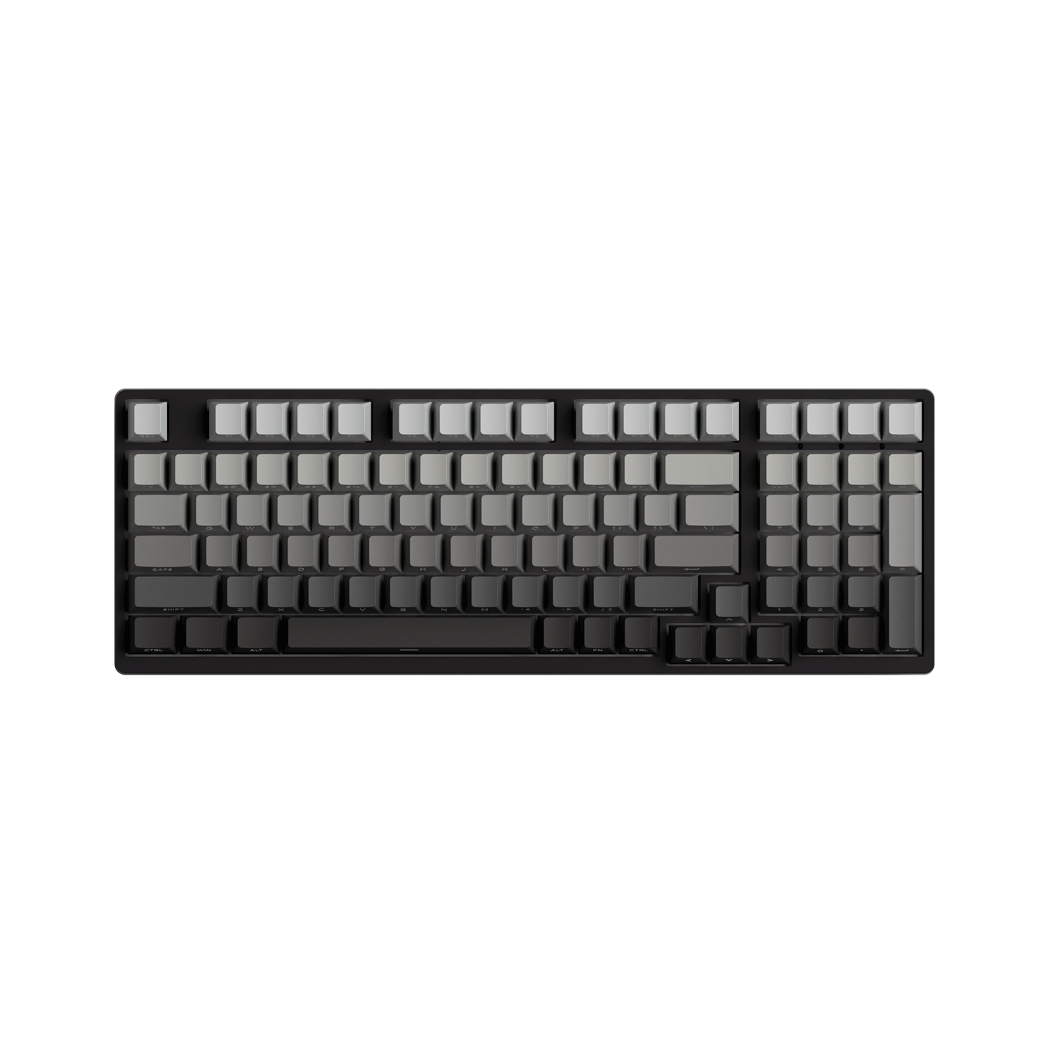 Black Gradient Keycap Set Install on the 1800 CompactKeyboard