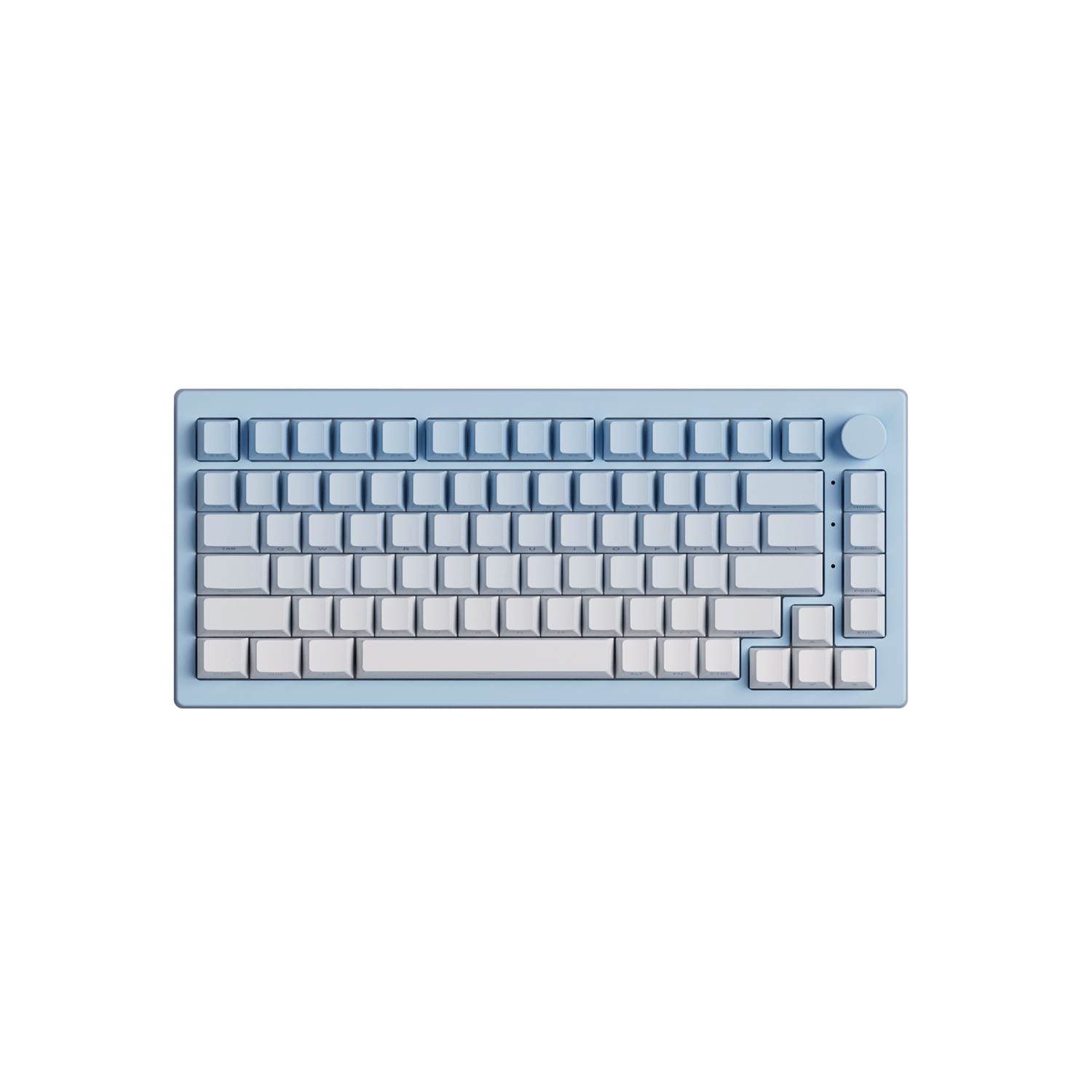 Veekos Blue Gradient Keycap Set install on the 75% size keyboard