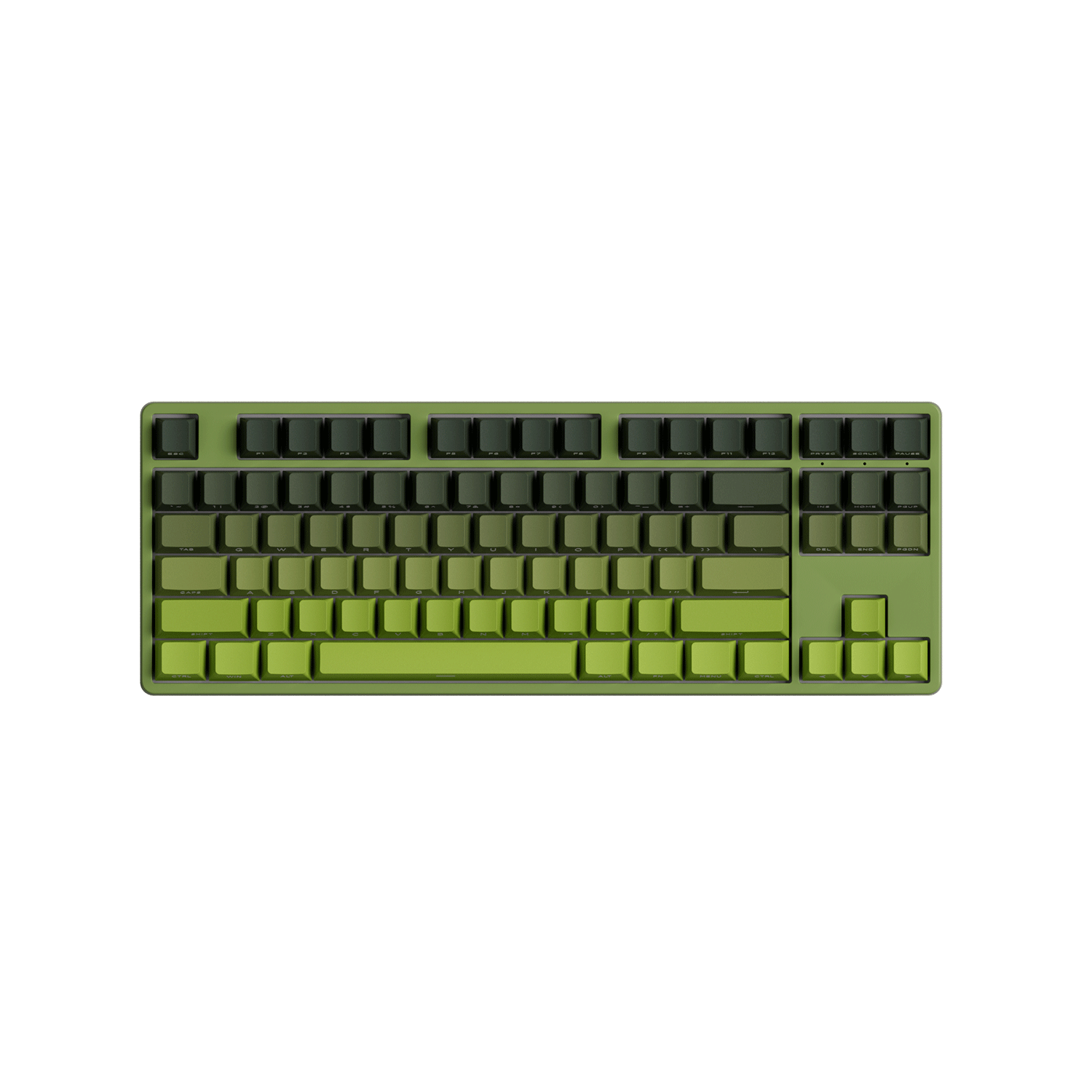 Forest Gradient Keycap Set Install on the TKL Keyboard
