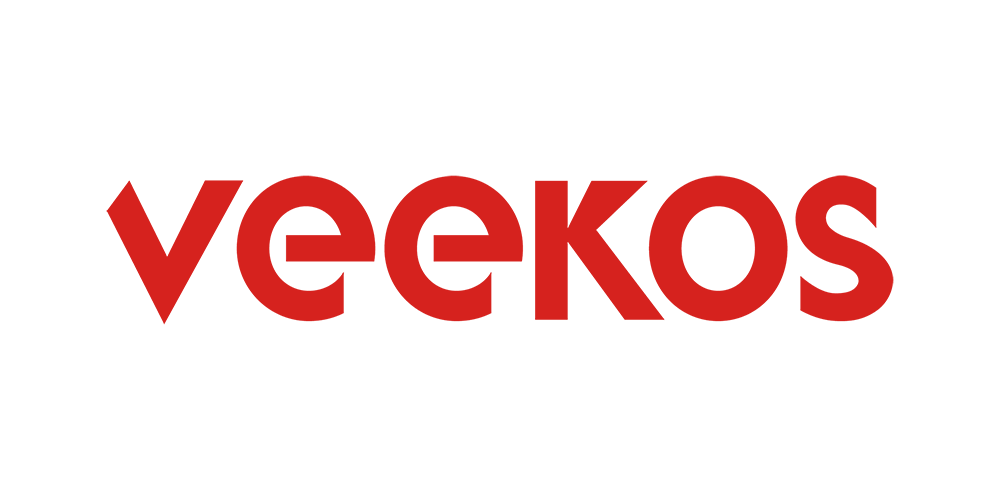 Veekos red color logo