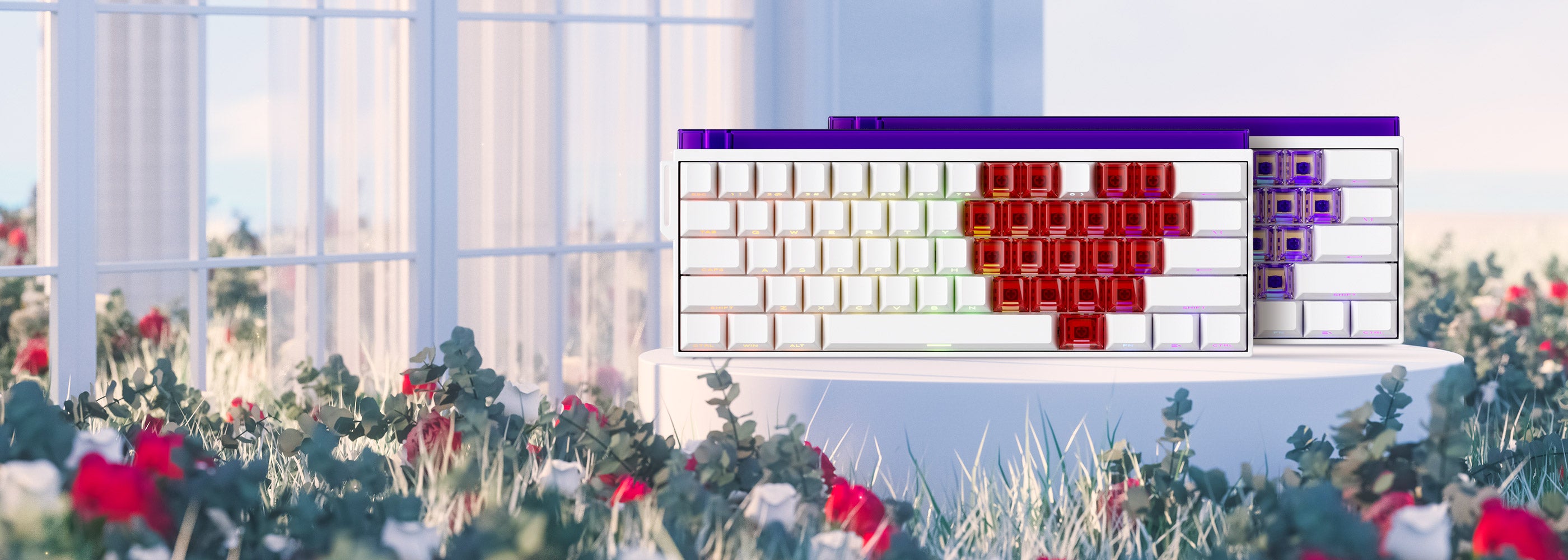 Veekos love keycaps install on the keyboard