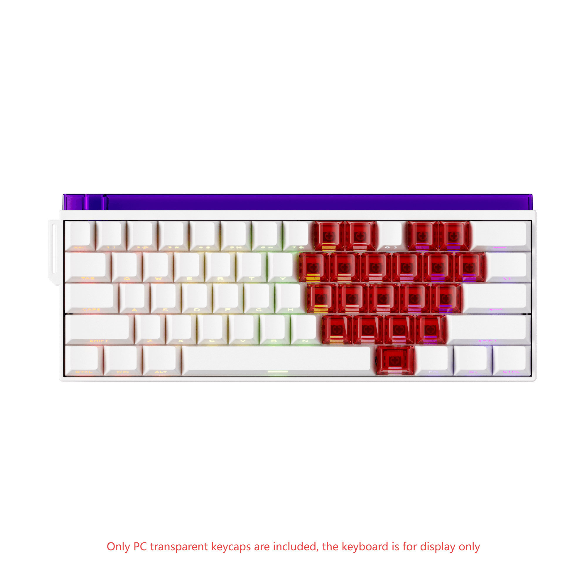 Veekos red love keycaps install on the keyboard