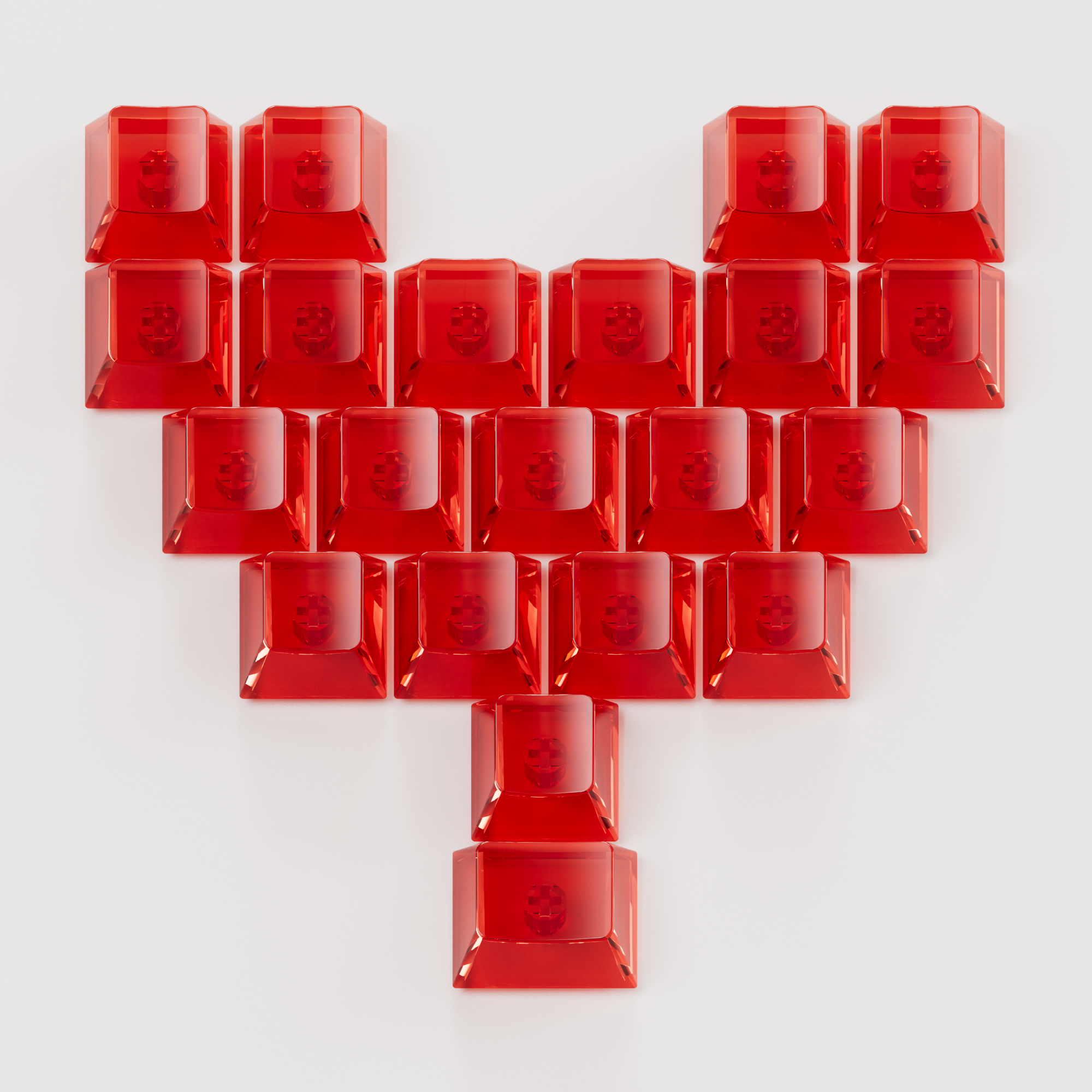 Veekos red love keycaps