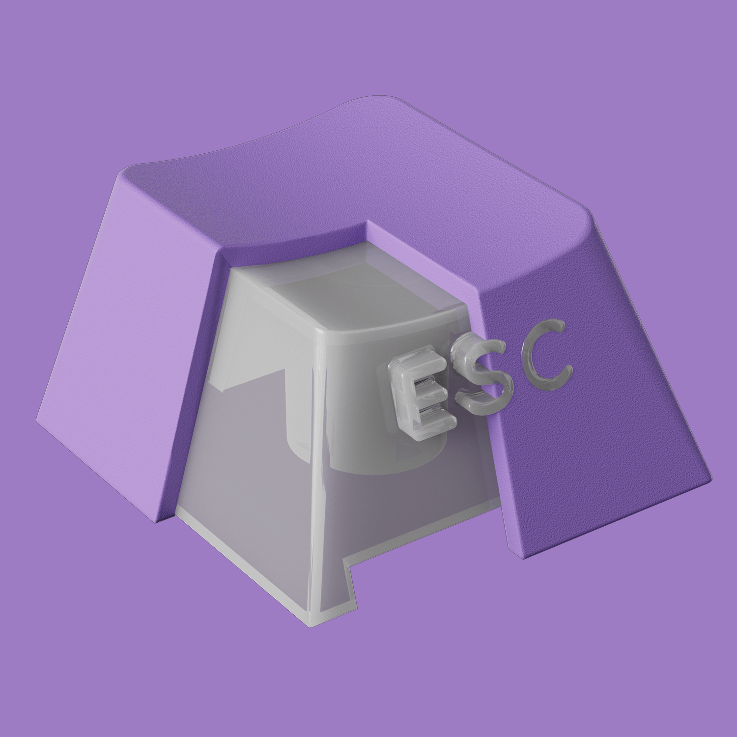 Veekos Purple Gradient Keycap Set PC PBT Double Shot