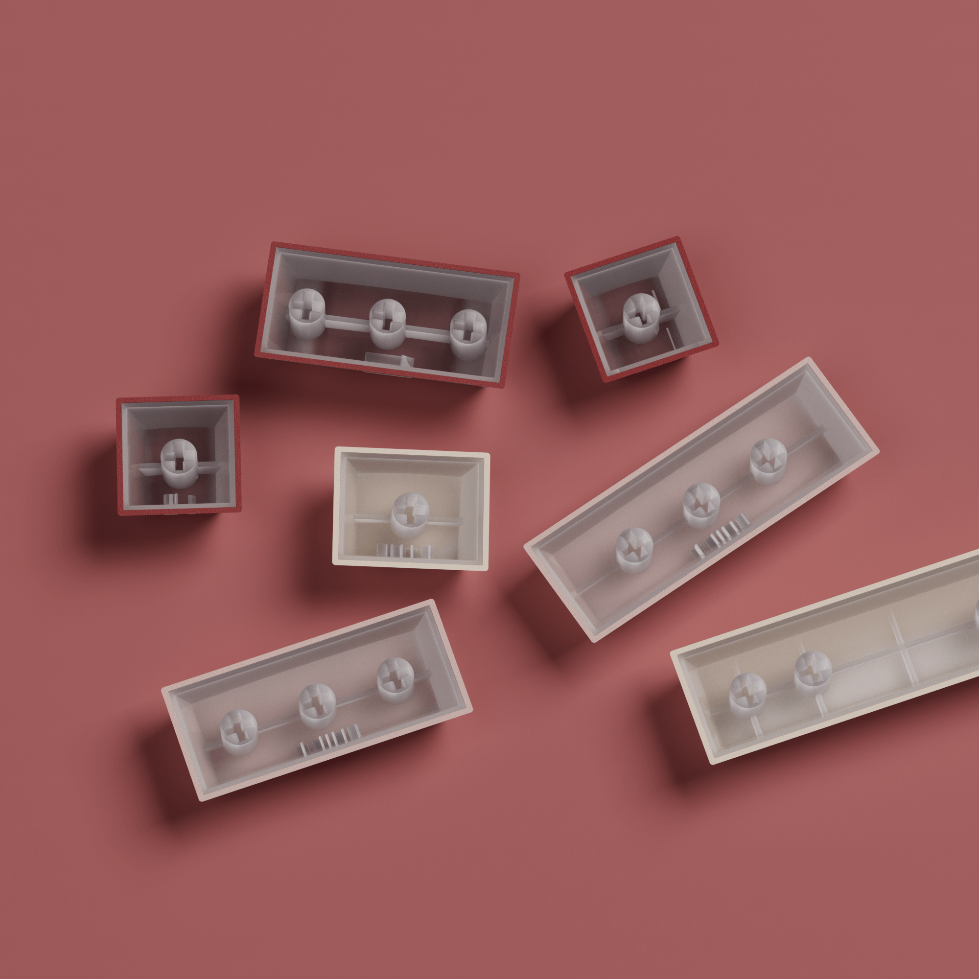 Rose Latte Gradient Keycap Set MX Switch Compatibility
