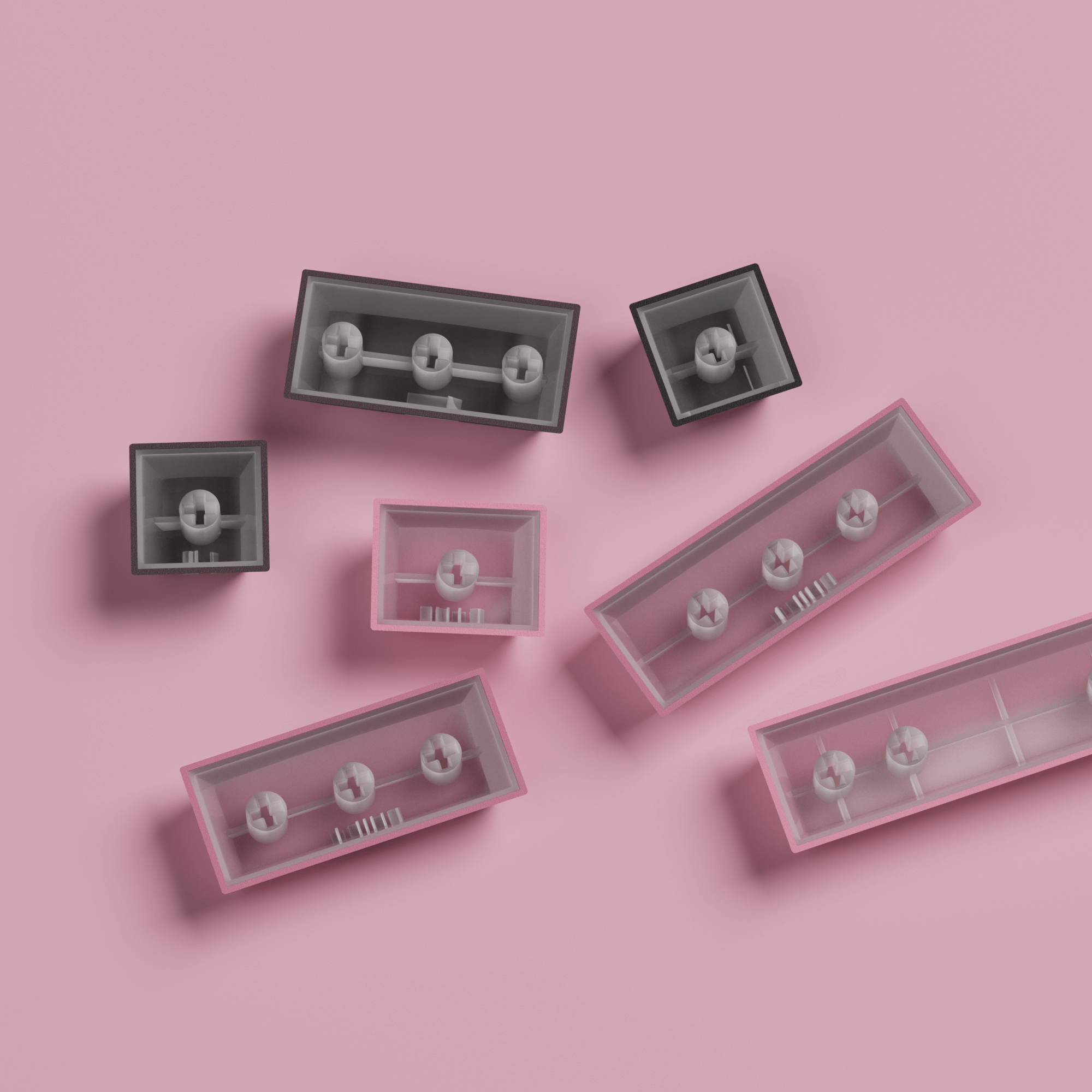 Black & Pink Gradient Keycap Set MX Switch Compatibility