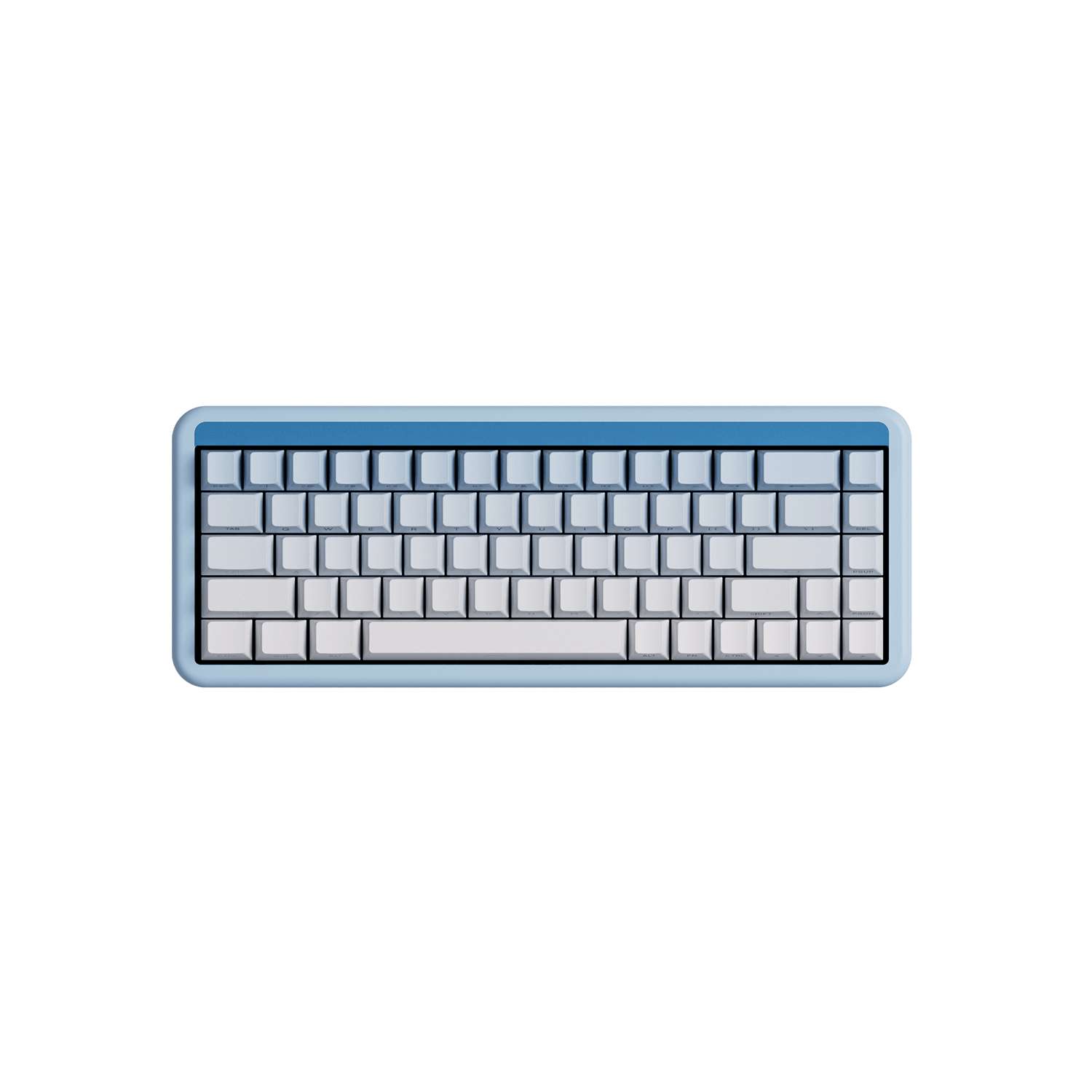 Veekos Blue Gradient Keycap Set install on the 60% keyboard