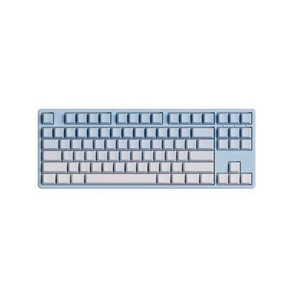 Veekos Blue Gradient Keycap Set install on the tkl keyboard