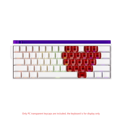 Veekos red love keycaps install on the keyboard