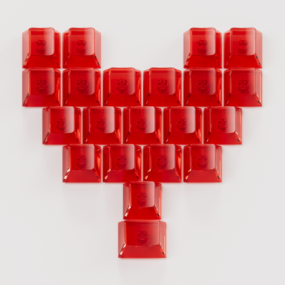 Veekos red love keycaps